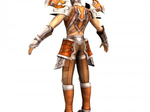 game 3d character - male warrior 4 Modèle 3D