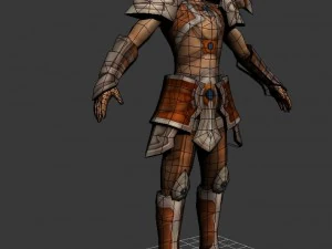 game 3d character - male warrior 4 3D Model