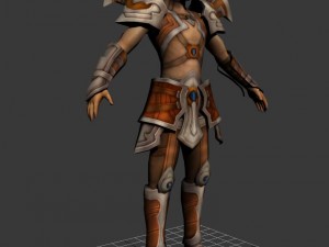 game 3d character - male warrior 4 Modèle 3D