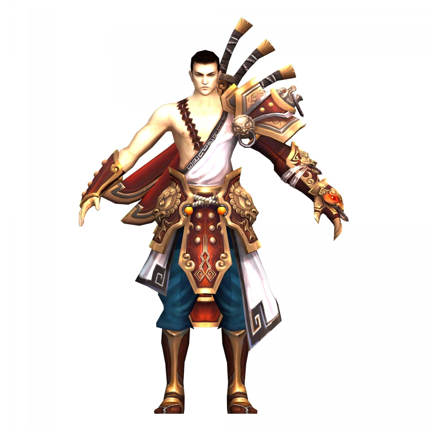 game 3d character - male warrior 05 3D Model .c4d .max .obj .3ds .fbx .stl .blend 