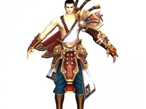 personagem do jogo 3d - guerreiro masculino 05 Modelo 3D