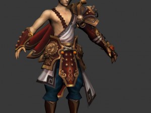 game 3d character - male warrior 05 Modèle 3D