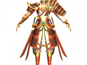 game 3d character - male warrior 06 3D Model