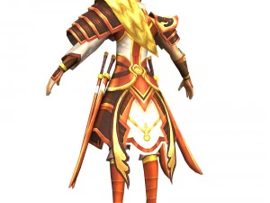 game 3d character - male warrior 06 3D Model