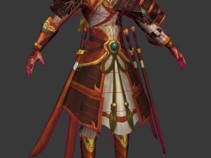game 3d character - male warrior 06 3D Model