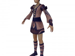 game 3d character - female taoist 01 3D Модель