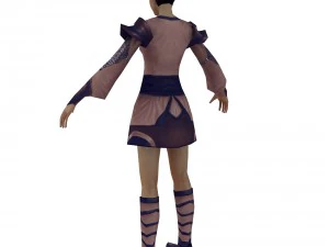 game 3d character - female taoist 01 3D Model