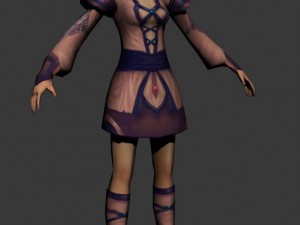 game 3d character - female taoist 01 3D Модель