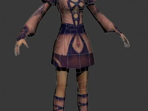 game 3d character - female taoist 01 3D Model