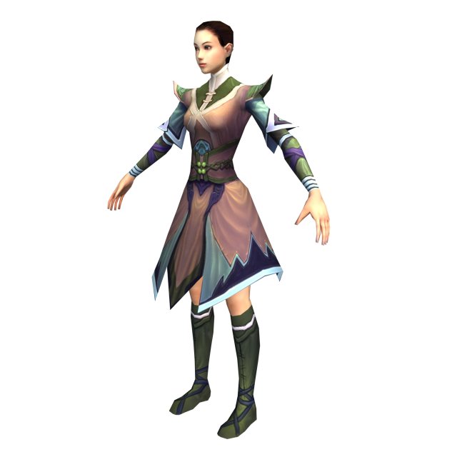 game 3d character - female taoist 02 Modèle 3D .c4d .max .obj .3ds .fbx .stl .blend 