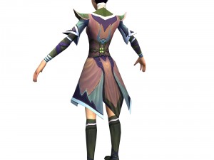 game 3d character - female taoist 02 Modèle 3D