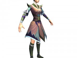 game 3d character - female taoist 02 Modèle 3D