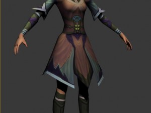 game 3d character - female taoist 02 Modèle 3D