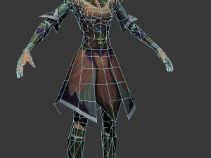 game 3d character - female taoist 02 Modèle 3D