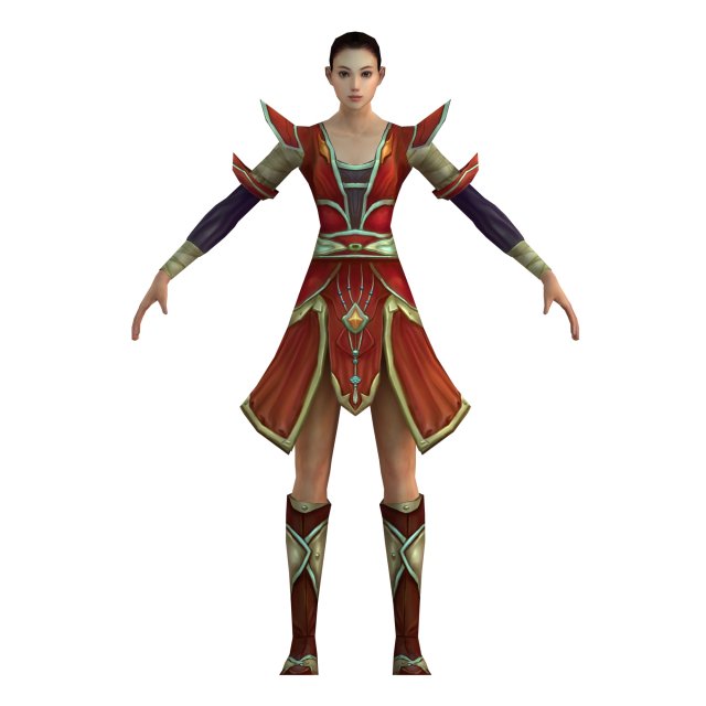 game 3d character - female taoist 03 Model 3D .c4d .max .obj .3ds .fbx .stl .blend 