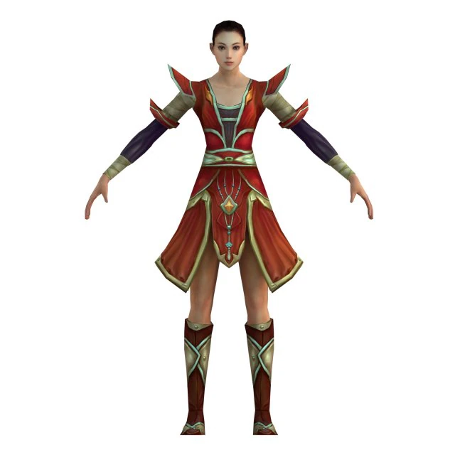 karakter permainan 3d - tao wanita 03 Model 3D .c4d .max .obj .3ds .fbx .stl .blend