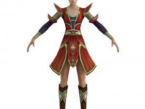 personagem do jogo 3d - tao&iacute;sta feminina 03 Modelo 3D