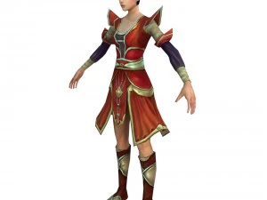 karakter permainan 3d - tao wanita 03 Model 3D