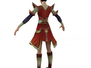 karakter permainan 3d - tao wanita 03 Model 3D