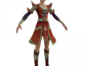 karakter permainan 3d - tao wanita 03 Model 3D