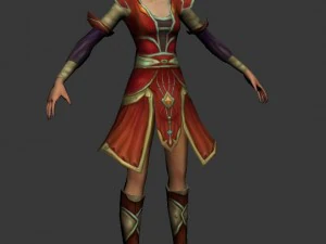 karakter permainan 3d - tao wanita 03 Model 3D