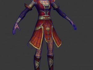 game 3d character - female taoist 03 Model 3D