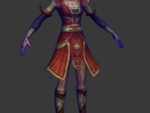 karakter permainan 3d - tao wanita 03 Model 3D