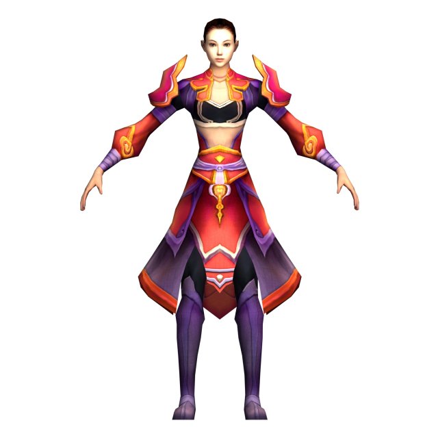 game 3d character - apsara 04 3D Model .c4d .max .obj .3ds .fbx .stl .blend 