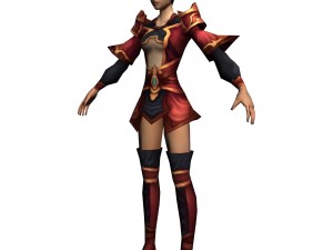 game 3d character - female taoist 05 3Dモデル