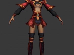 game 3d character - female taoist 05 3Dモデル