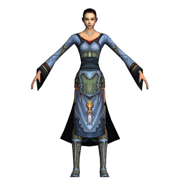 game 3d character - female mage 01 3D-Modell .c4d .max .obj .3ds .fbx .stl .blend 
