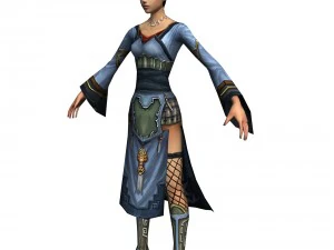 game 3d character - female mage 01 3D Model