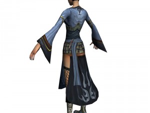 game 3d character - female mage 01 3D-Modell