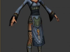 game 3d character - female mage 01 3D Model