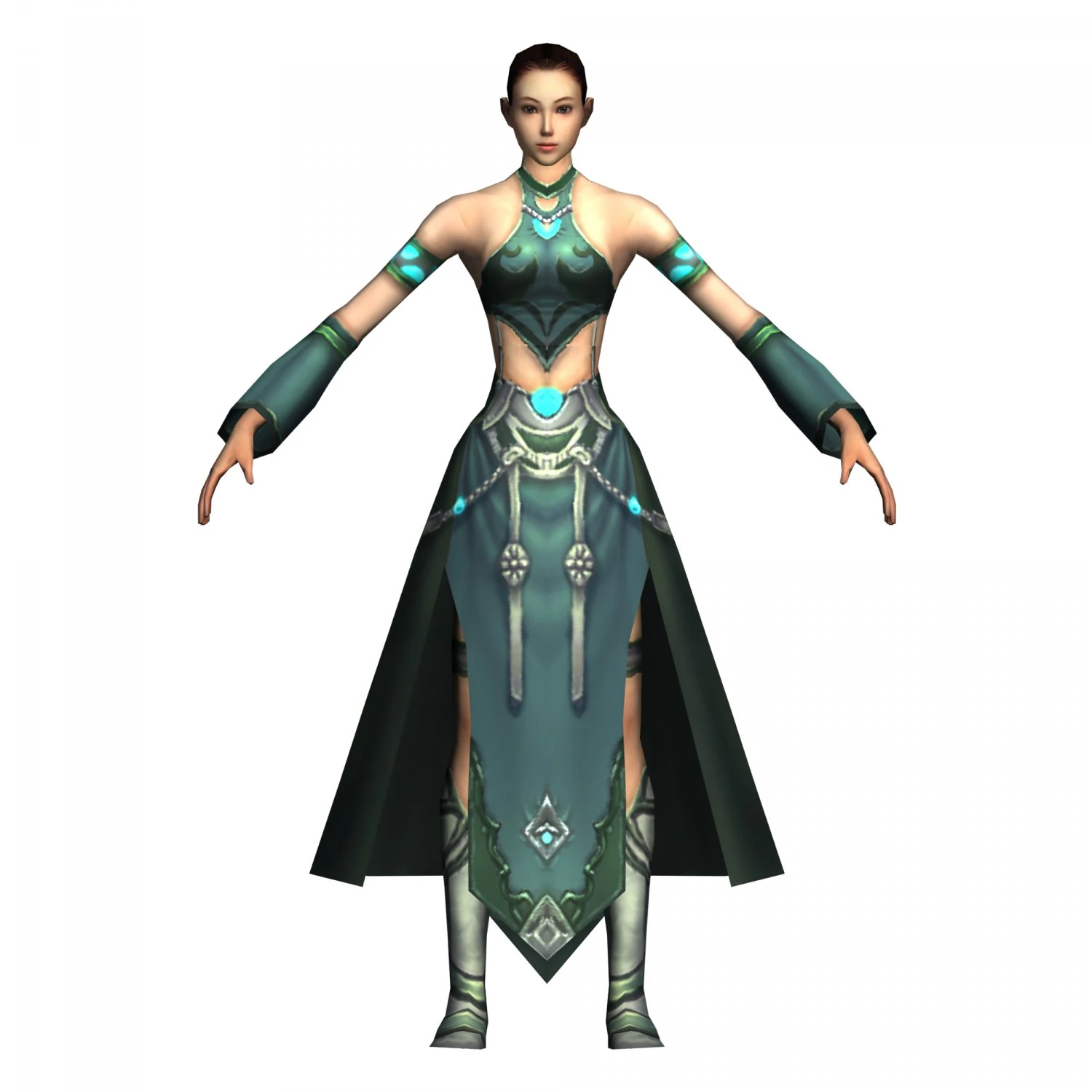 game 3d character - female mage 02 3D Model .c4d .max .obj .3ds .fbx .stl .blend 