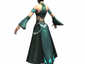 game 3d character - female mage 02 Model 3D