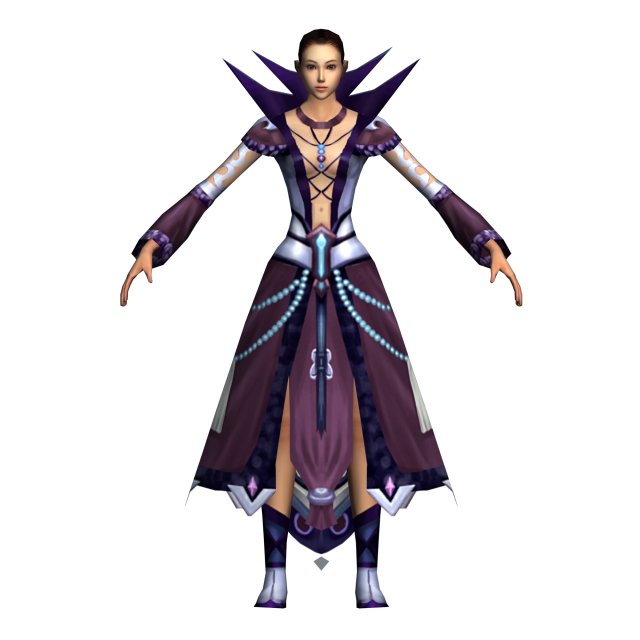 game 3d character - female mage 04 Modelo 3D .c4d .max .obj .3ds .fbx .stl .blend 