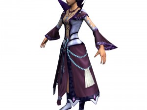 game 3d character - female mage 04 Modelo 3D