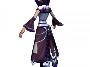 game 3d character - female mage 04 Modelo 3D