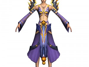 game 3d character - female mage 05 Model 3D