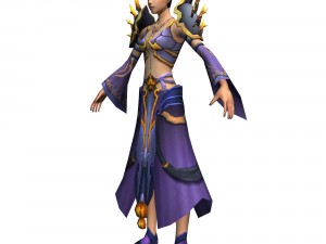 game 3d character - female mage 05 3Dモデル