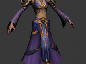 game 3d character - female mage 05 3Dモデル