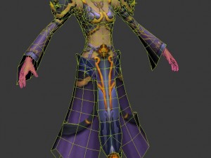 game 3d character - female mage 05 3Dモデル