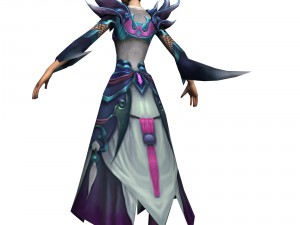 game 3d character - female mage 06 Model 3D