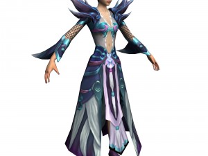 game 3d character - female mage 06 Model 3D