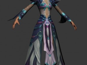 game 3d character - female mage 06 Model 3D