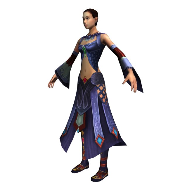 game 3d characters - female faw 03 Modelo 3D .c4d .max .obj .3ds .fbx .stl .blend 