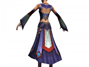 game 3d characters - female faw 03 Modelo 3D