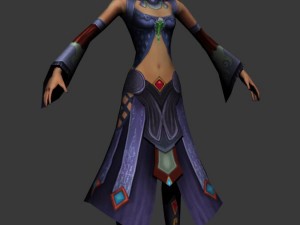 game 3d characters - female faw 03 Modelo 3D