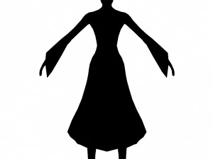 karakter permainan 3d - faw perempuan 03 Model 3D